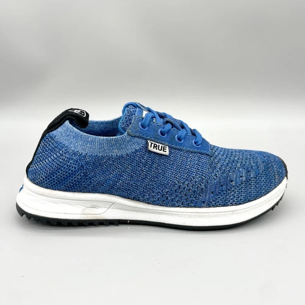 TRUE Linkswear Women 6 All Day Knit Golf Shoes Blue Spikeless Sneaker Casual